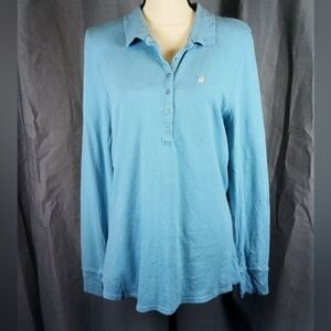 Old Navy blue collared top, size XL